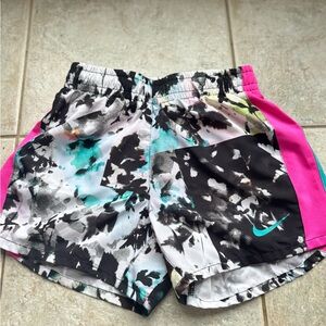 Nike Women's Black and Pink Athletic Shorts